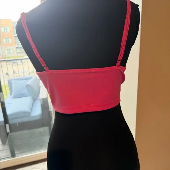 Chic Pearl-Trim Pink Heart Cropped Top size Small Sold out! - Picture 5 of 6